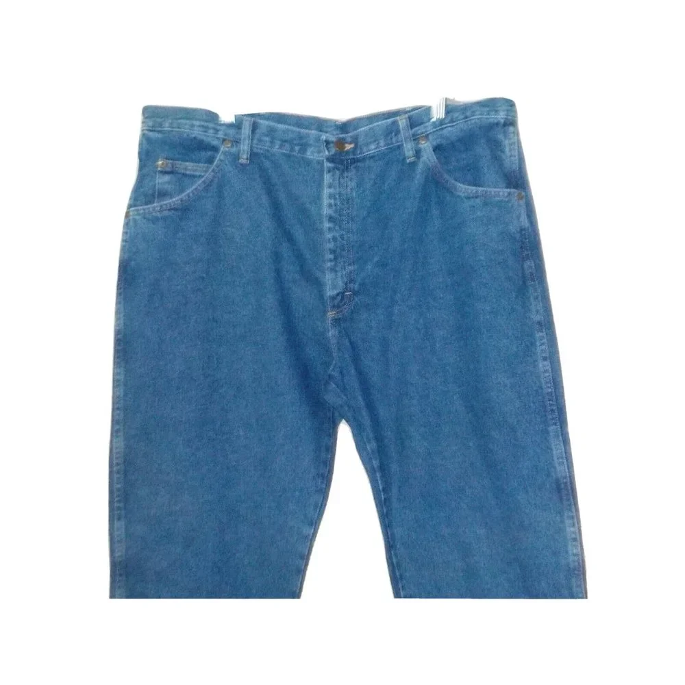 Wrangler Regular Fit Blue Denim Jeans Straight Leg Mens